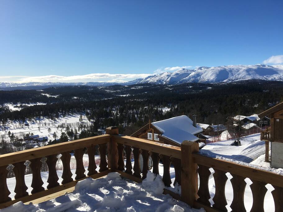 The Rauland mountain view from the kitchen, dining room and the patio,