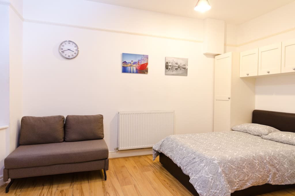 Bedroom with Sofa bed up