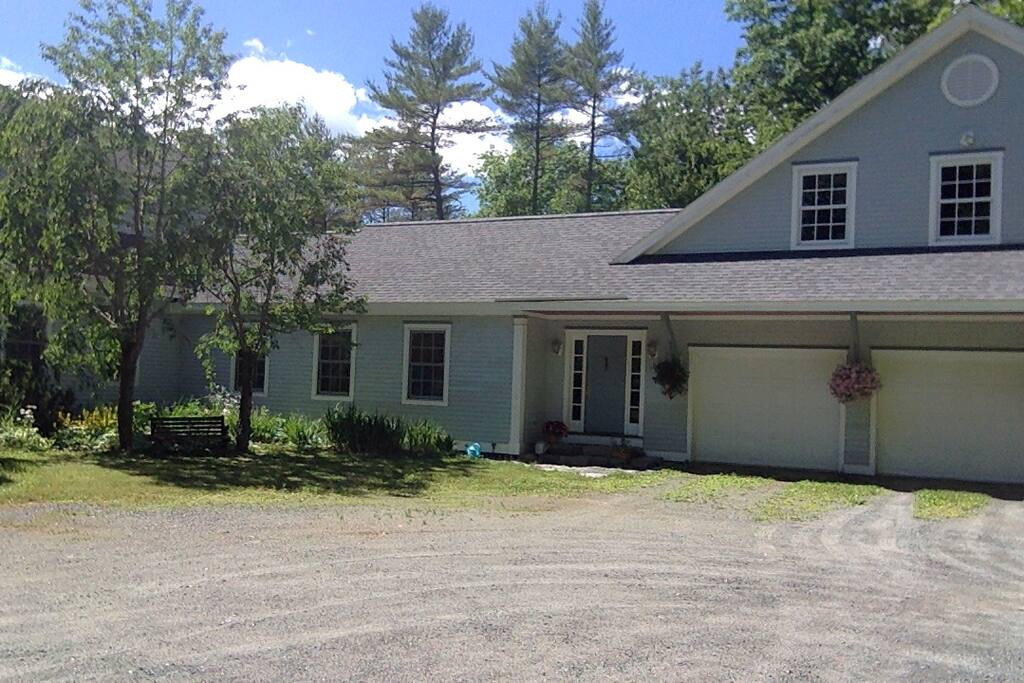 Garage and guest entrance.