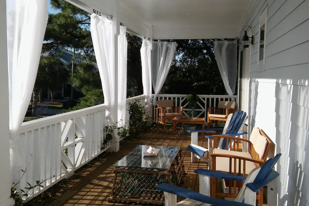 West Facing Porch gets Morning Shade and Afternoon Sun