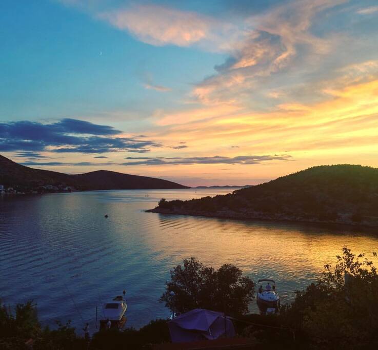 sunset from the terrace