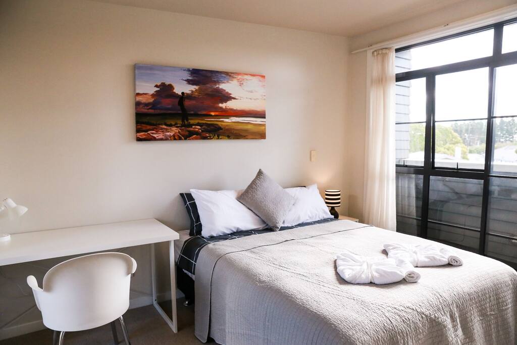 Master bedroom with balcony