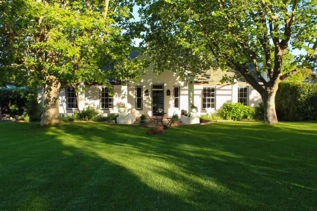 Front view of house and garden