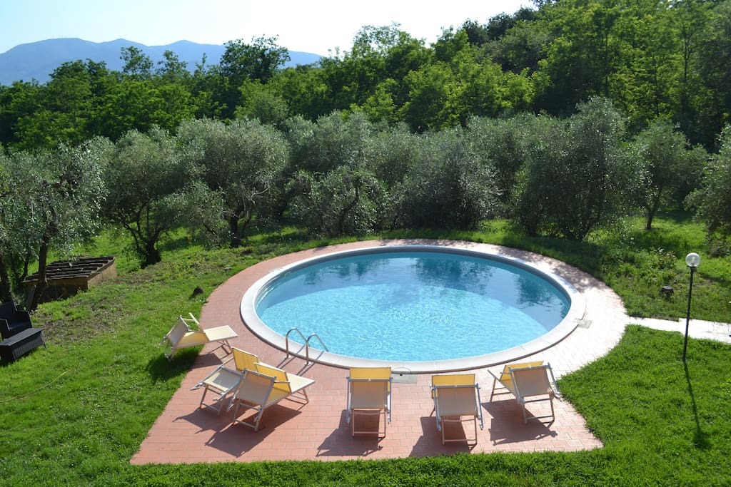Swimming pool, view from Peonia bedroom.