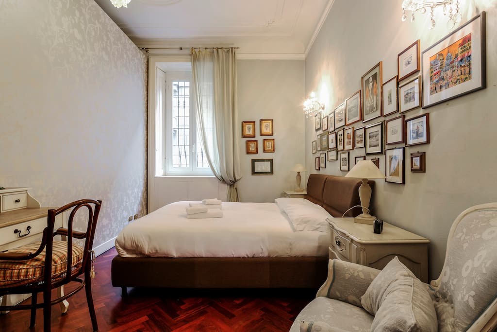 The Bedroom - The comfortable double bed with soft bed-linen and towels