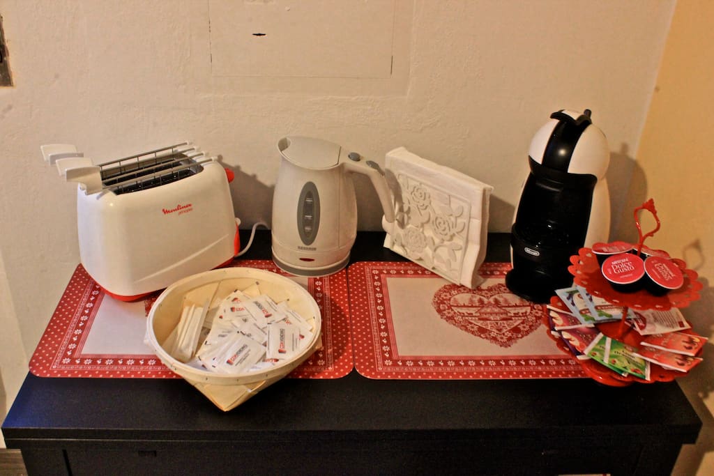 La pausa ristoro: the, caffé, tisane.