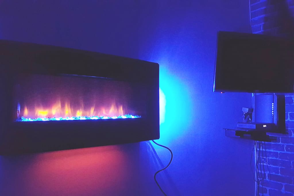 Cozy Fireplace on the Wall