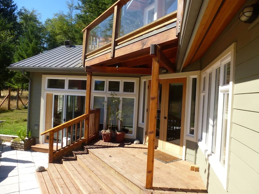 Our sunny deck and patio