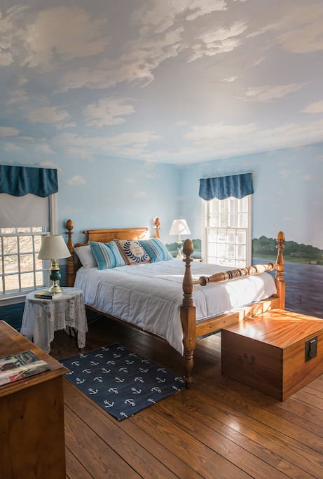 The 4 bedrooms and 4 1/2 baths feature antiques