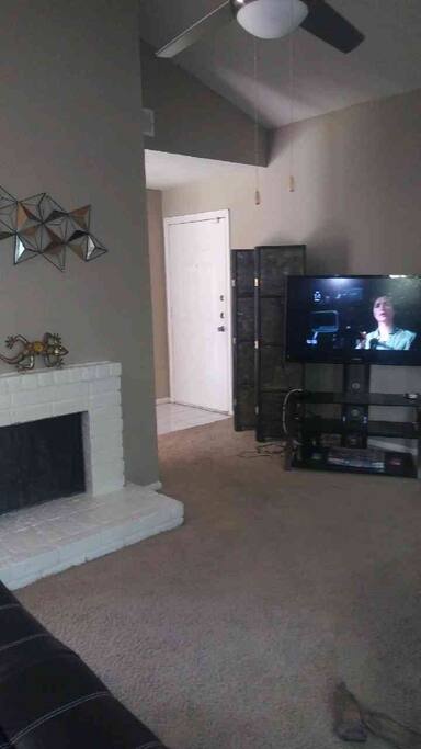 Living area and entry way
