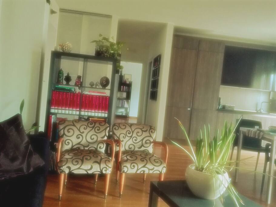 linving room & kitchen