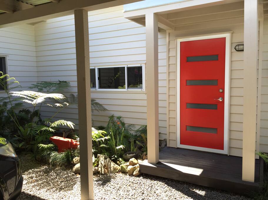 Inviting Red Front Entrance - Brings good fortune