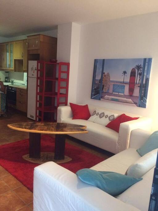Living room and kitchen