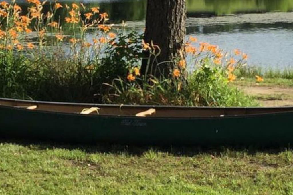 canoe on the lake
