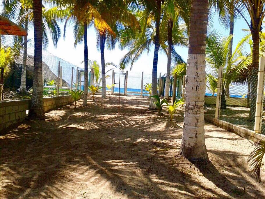 Vista de la casa a la playa, zona privada