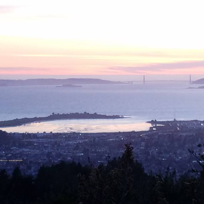 Family room view of SF Bay