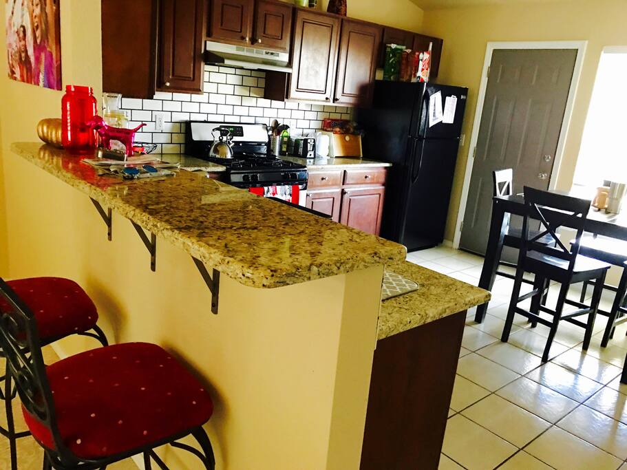 Kitchen area with full appliances