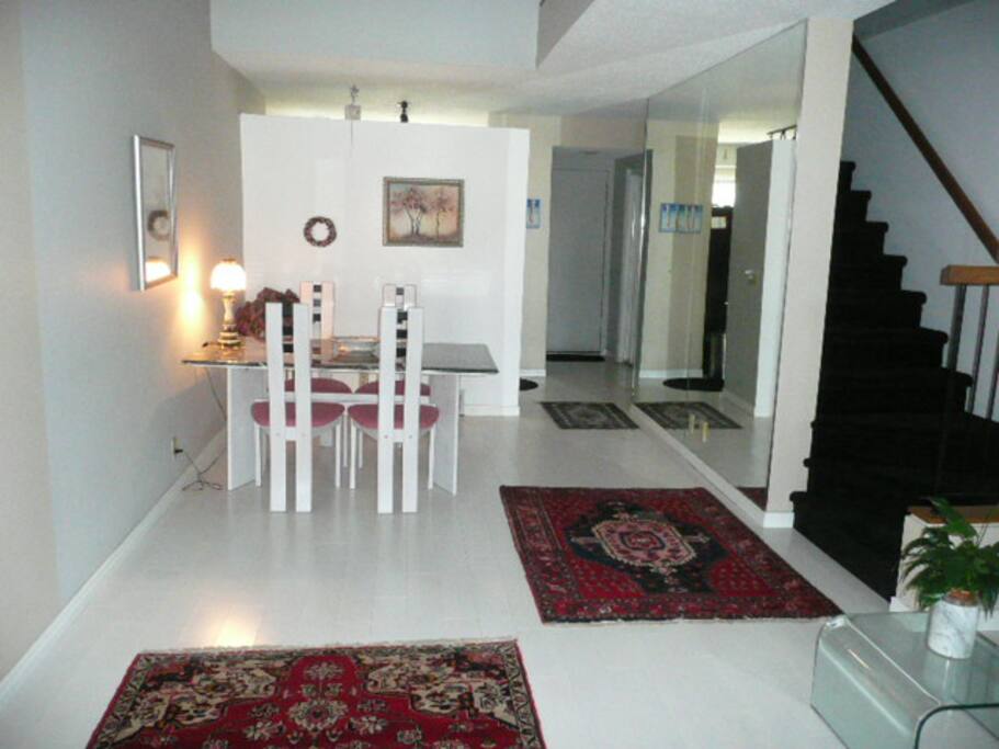Facing south, main floor, dining room.