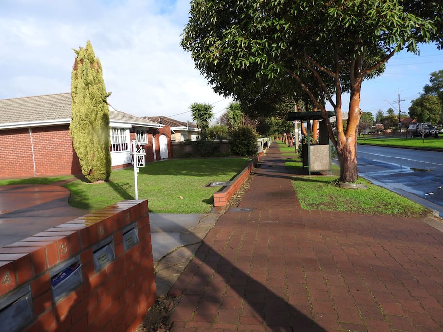 Footpath and Bus Stop