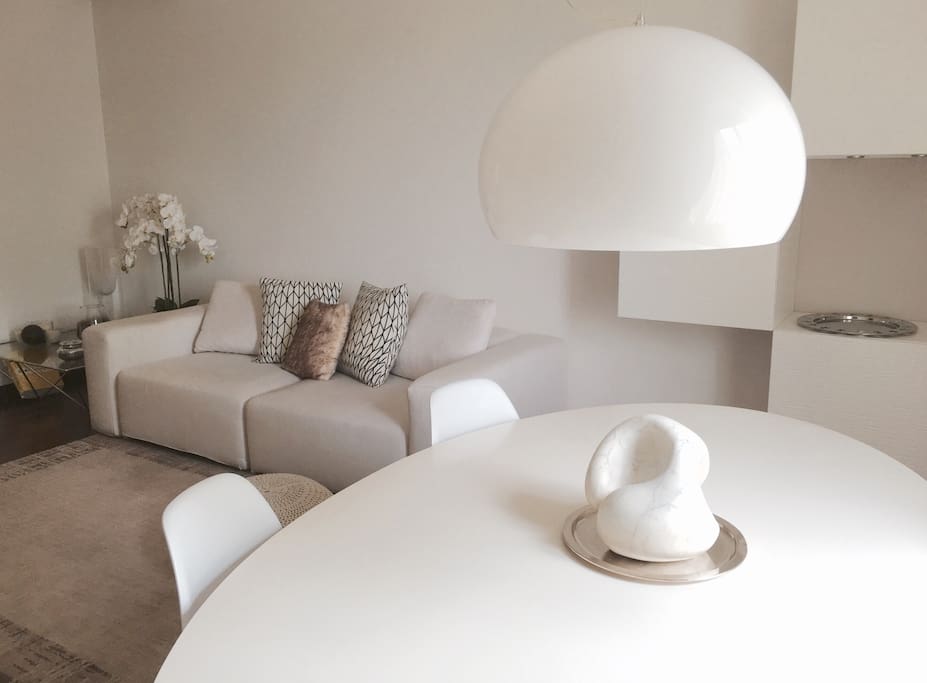 Dining table & sofa bed in the Living room