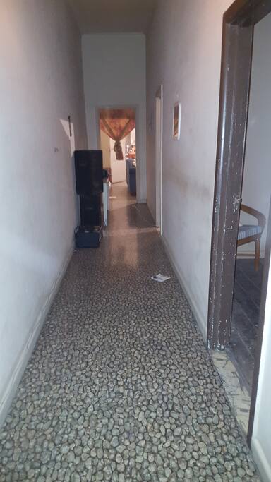 Hallway and funky vinyl flooring