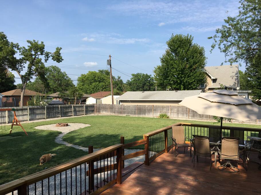 Backyard w/ Fire Pit and grill