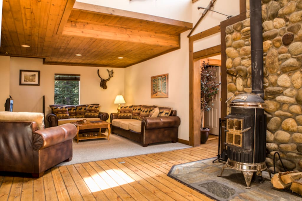 Living Area with Wood-Burning Stove