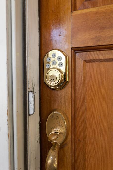 Keyless entry with unique code, changed after each visit.