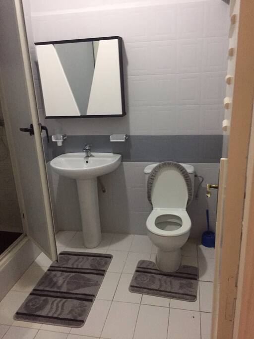 Salle de bains principale avec cabine de douche
