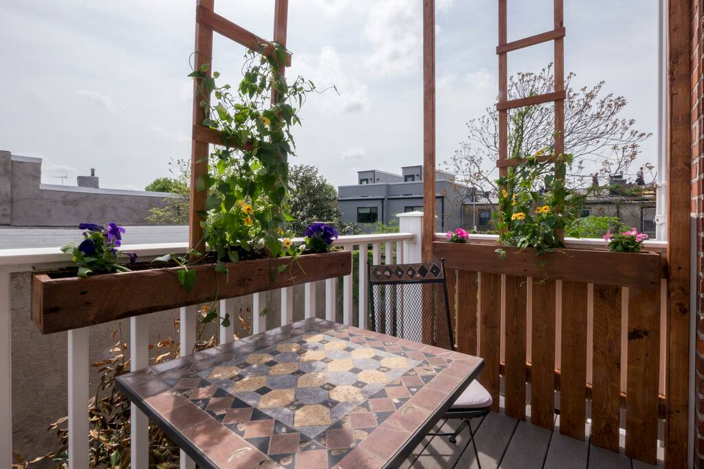 Private balcony with skyline views