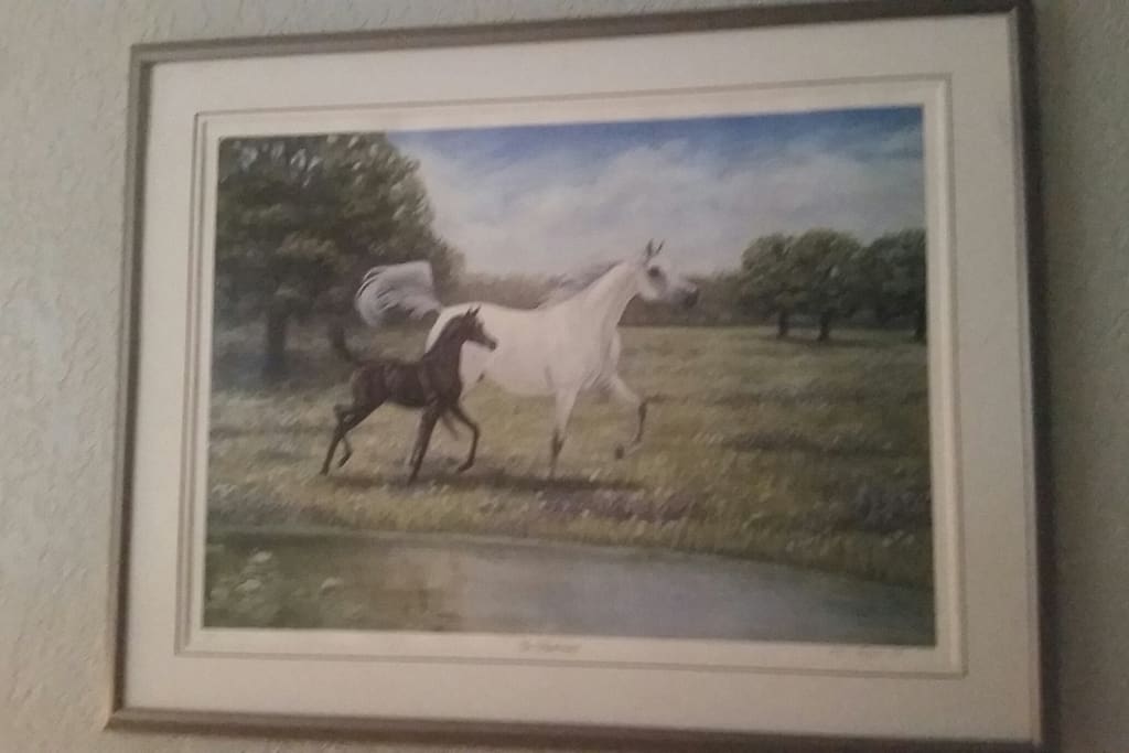 Bedroom #1: Purple Room Print of our horses