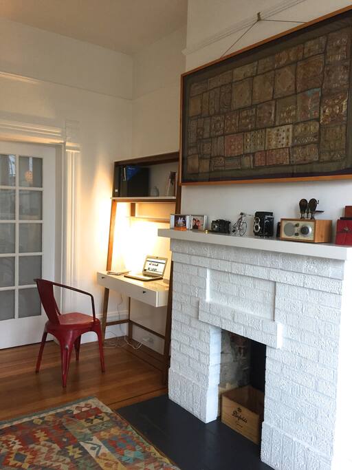 Office area with desk.