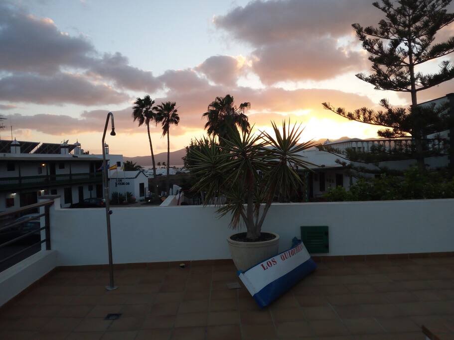 Puesta de sol desde el solaríum