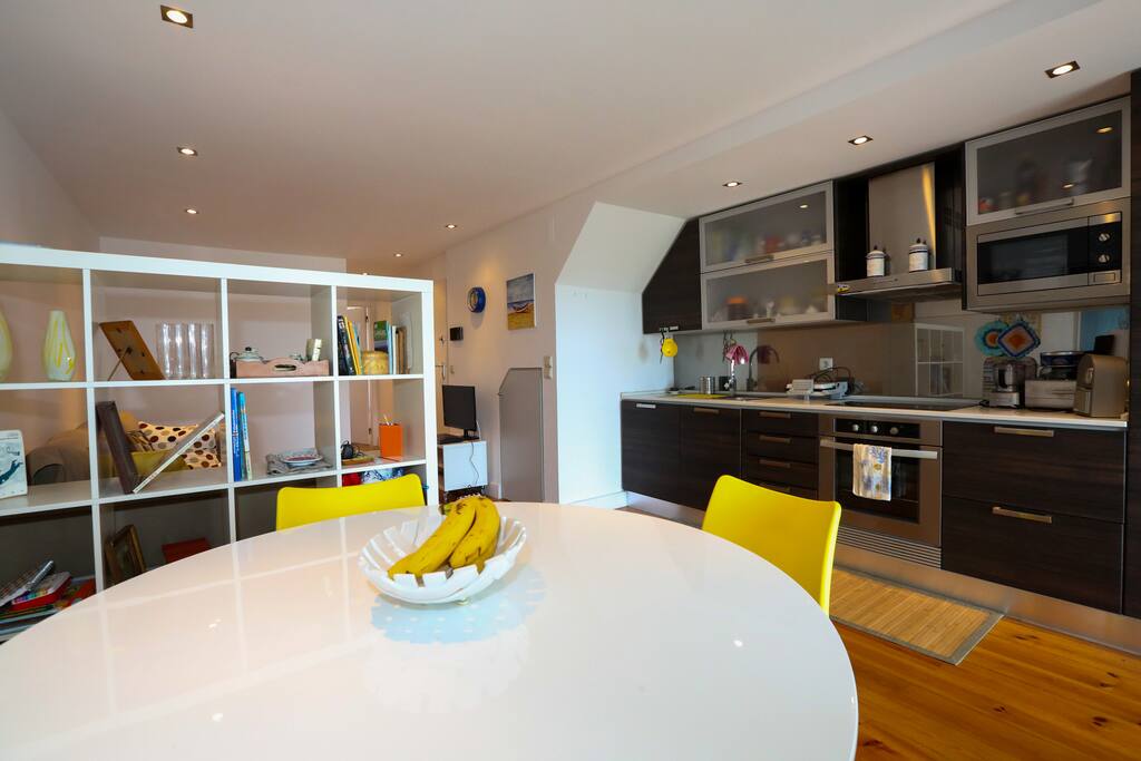 living room & kitchen