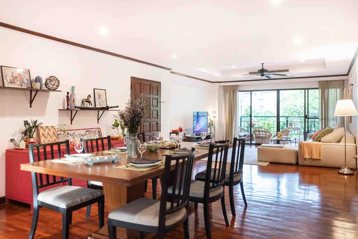 3bedroom Oasis,7min Walk To Asok Bts&sukhumvit Mrt - 방콕
