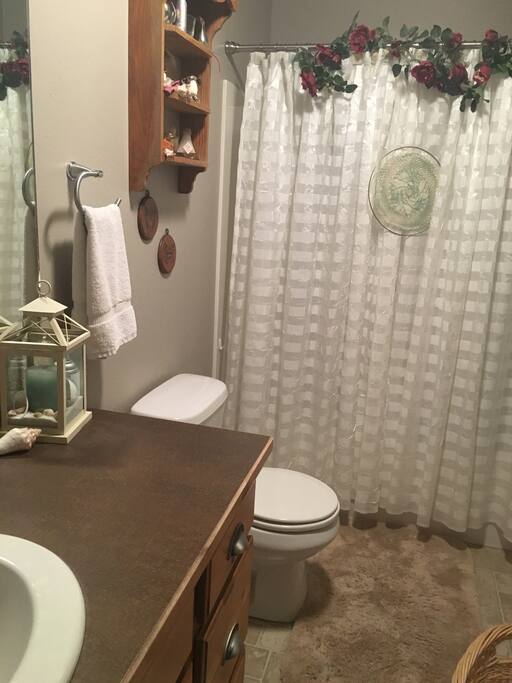 Full bath with tub and shower