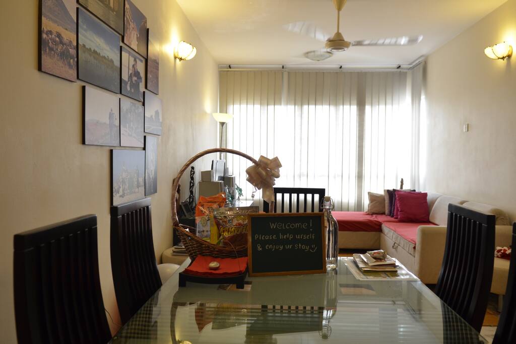 Living and dining area for guests to have their breakfast, lunch or dinner.