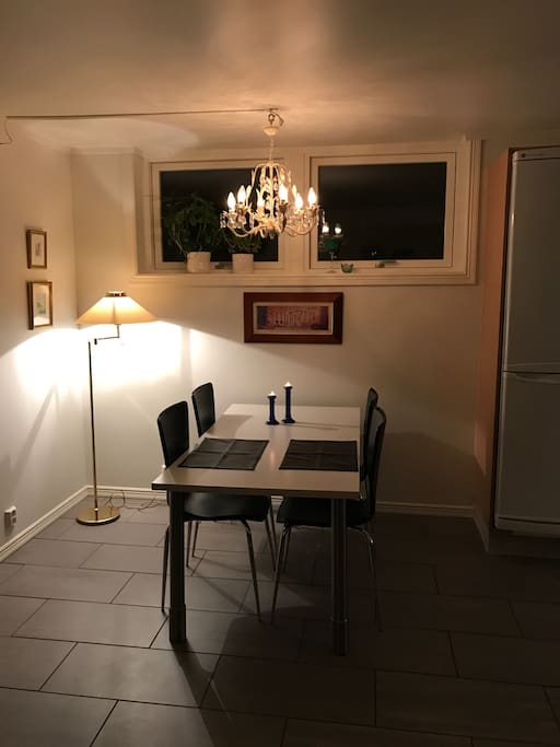 Kitchen table big enough to eat and at the same time work at...