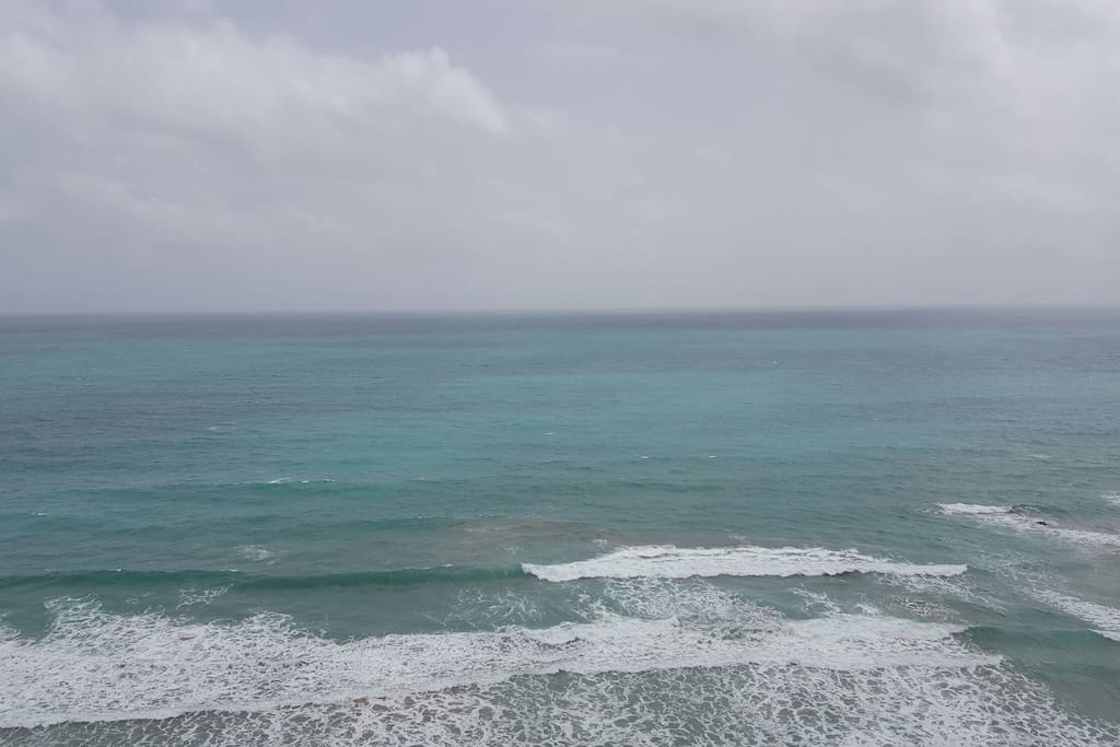 Spectacular view of the ocean from our balcony -11th floor