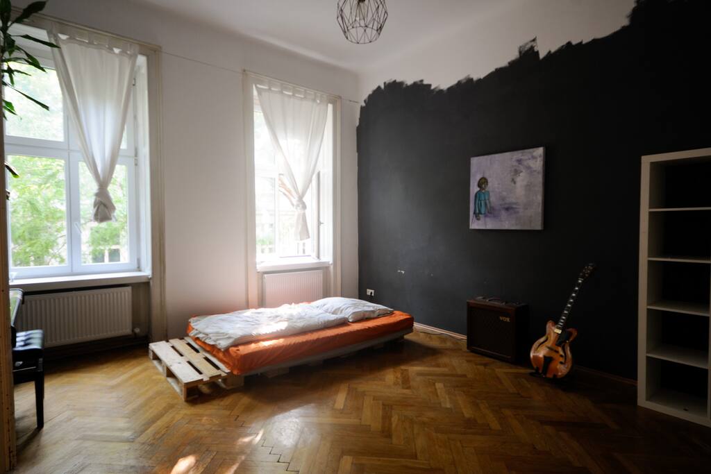 Your room - spacious, with high ceilings