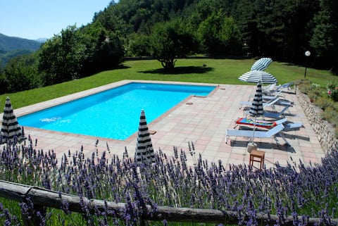 Cottage with pool-with-a-view in the Tuscan woods