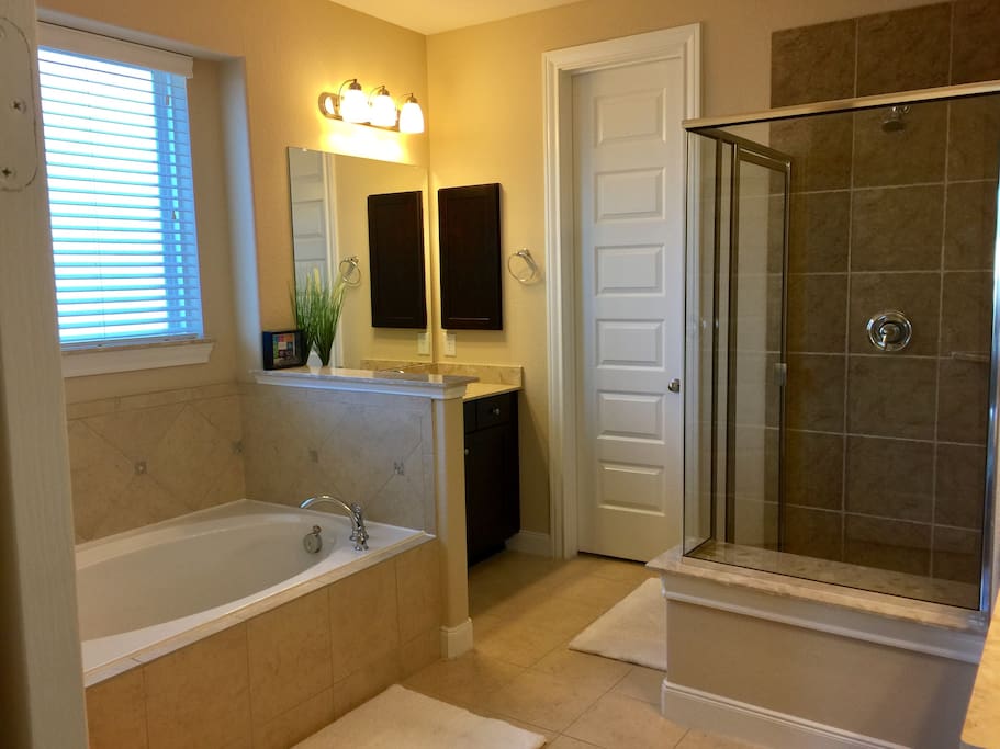 Master bath standing shower