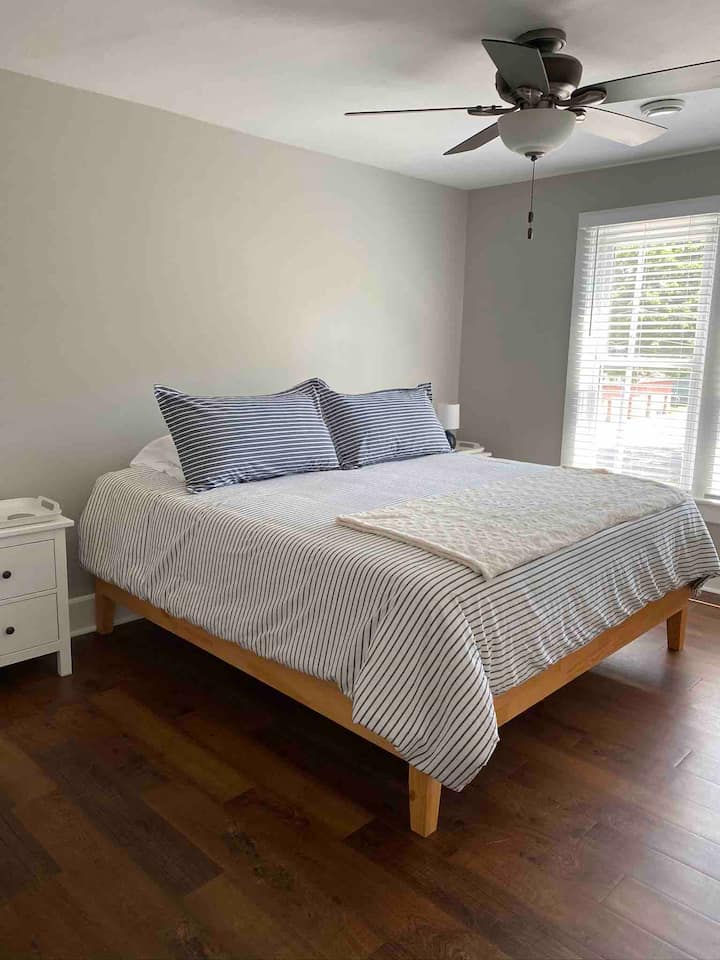 Bedroom one with king bed