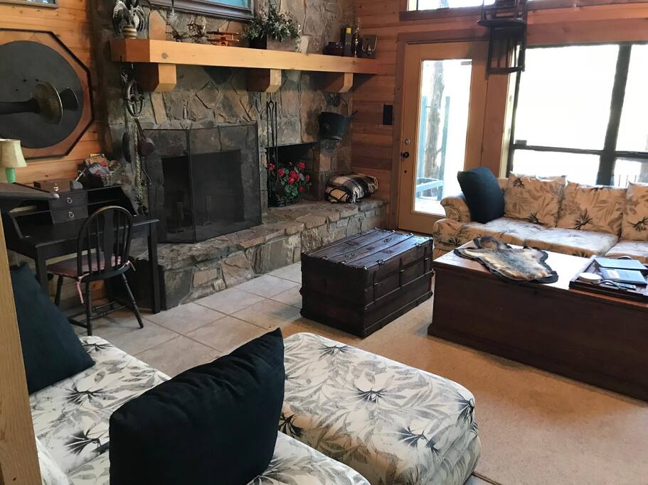 Living room and fire place