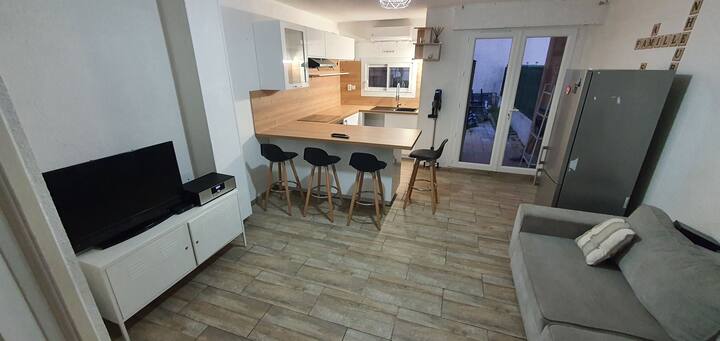 Pabellón 47m² con jardín a 200m de la playa. - Airbnb