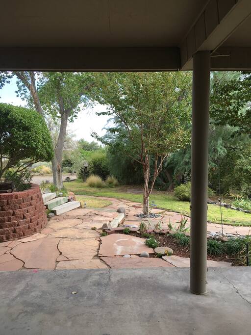 Front view from the carport