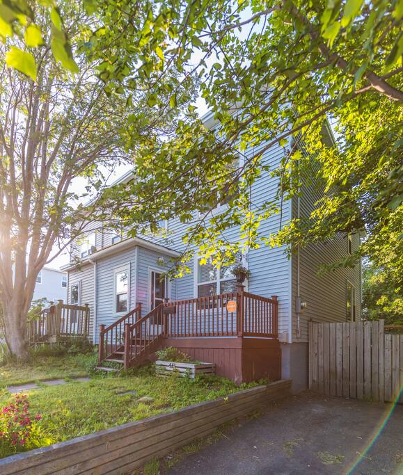 The driveway to the right of the house can accommodate one car, but no problem if you have more than one vehicle as free on-street parking is also available in this neighbourhood.