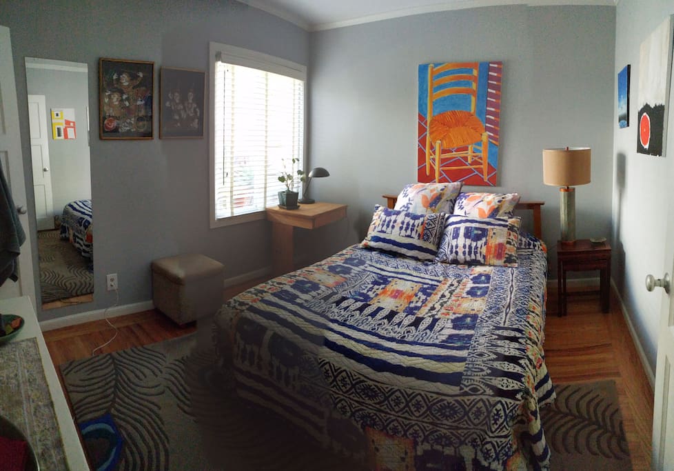 Panoramic of bedroom during day