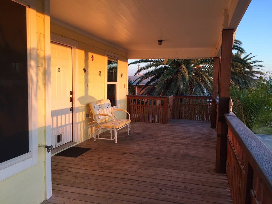 Deck at sunset.