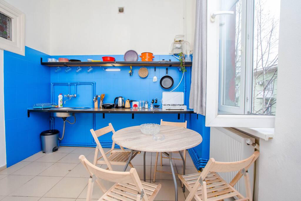 Bright and convenient kitchen with a window